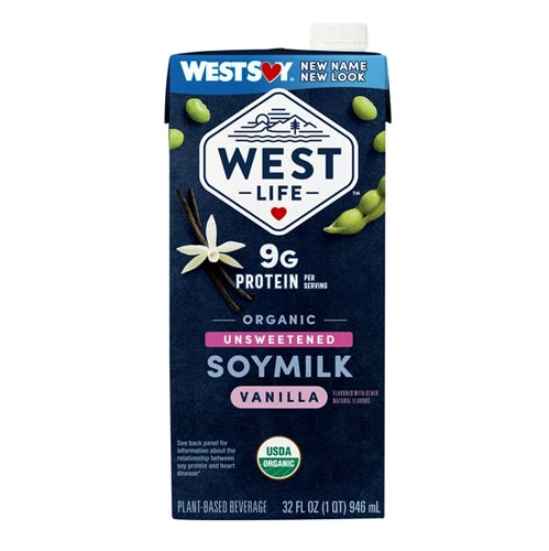 West Life Organic Unsweetened Soymilk Vanilla