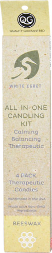 White Egret Therapeutic All-in-One Ear Candling Kit Beeswax