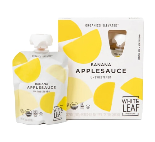 White Leaf Provisions Apple Sauce Organic Unsweetened Banana Apple