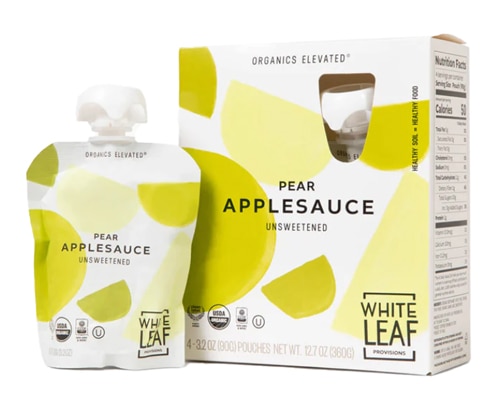 White Leaf Provisions Apple Sauce Organic Unsweetened Pear Apple