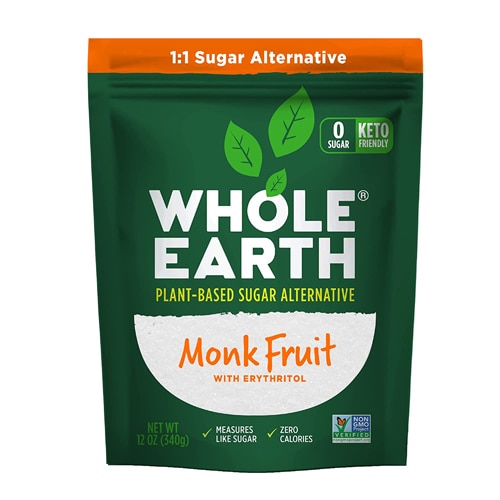 Whole Earth Monk Fruit Blend With Erythritol