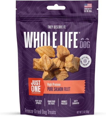 Whole Life Pet Dog Treats One Ingredient High Protein Pure Salmon Fillet