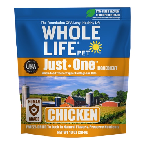 Whole Life Pet Just One Ingredient Dog & Cat Treats - Value Pack Chicken