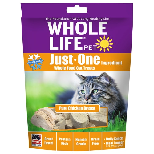 Whole Life Pet Just One Ingredient Whole Food Cat Treats Pure Chicken Breast