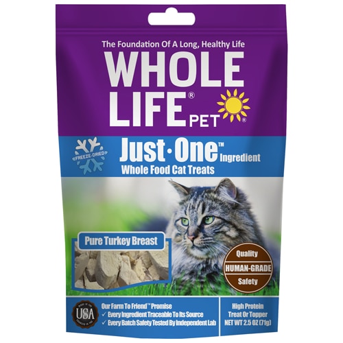 Whole Life Pet Just One Ingredient Whole Food Cat Treats Pure Turkey Breast