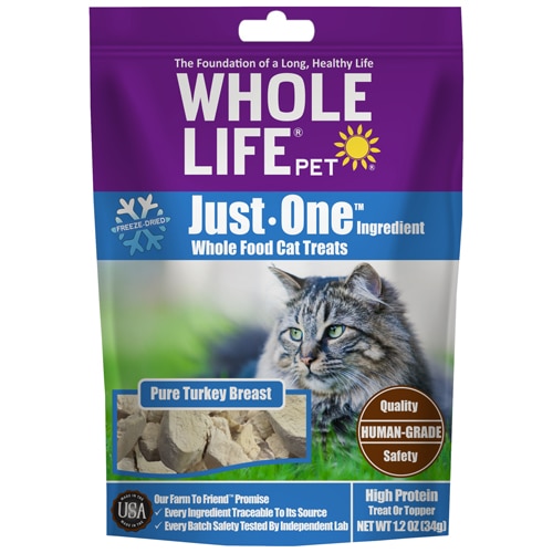 Whole Life Pet Just One Ingredient Whole Food Cat Treats Pure Turkey Breast