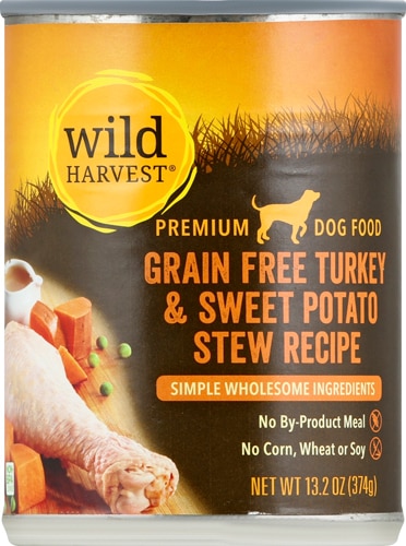 Wild Harvest Grain Free Turkey & Sweet Potato Stew Recipe Wet Dog Food Turkey Stew