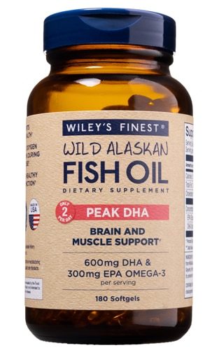 Wiley's Finest Wild Alaskan Fish Oil Peak DHA & Dose of EPA