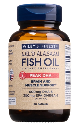 Wiley's Finest Wild Alaskan Fish Oil Peak DHA & Dose of EPA