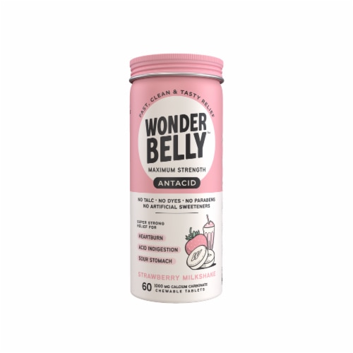 Wonderbelly Antacid Chewable Tablets Strawberry Milkshake