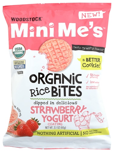 Woodstock Mini Me's Organic Rice Bites Non-GMO Strawberry Yogurt