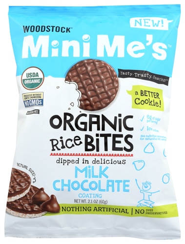 Woodstock MiniMe's Organic Rice Bites Non-GMO Milk Chocolate
