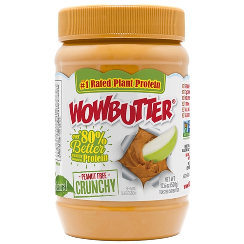 WowButter Nut-Free All Natural Peanut Butter Soy Spread Crunchy