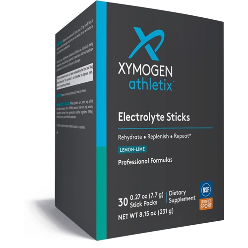 XYMOGEN Electrolyte Sticks - NSF Certified for Sport Lemon Lime