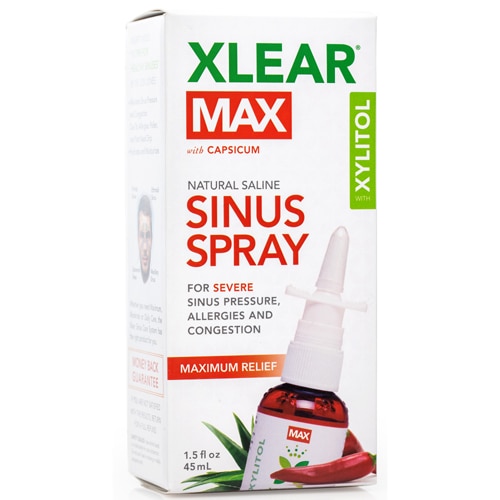 Xlear MAX Saline Nasal Spray with Capsicum