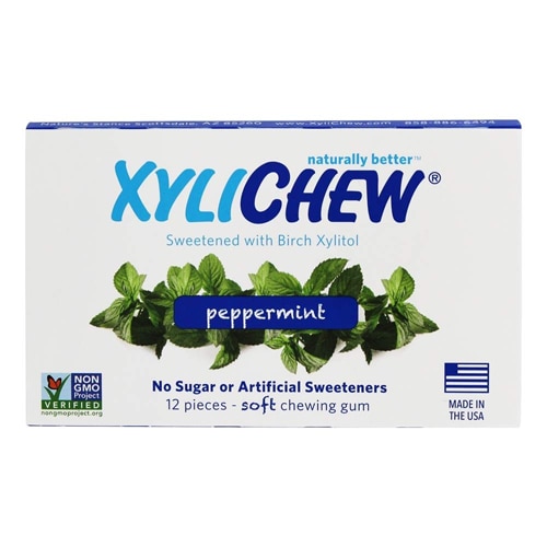 XyliChew NOn-GMO Sugar Free Soft Chewing Gum Peppermint