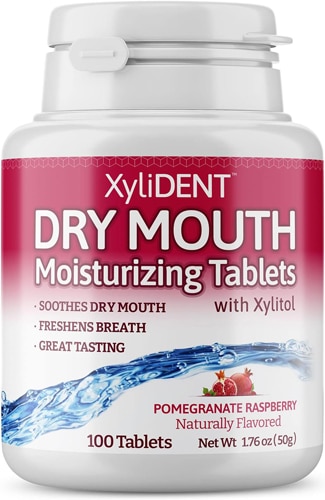 XyliDent Dry Mouth Tablets Pomegranate Raspberry