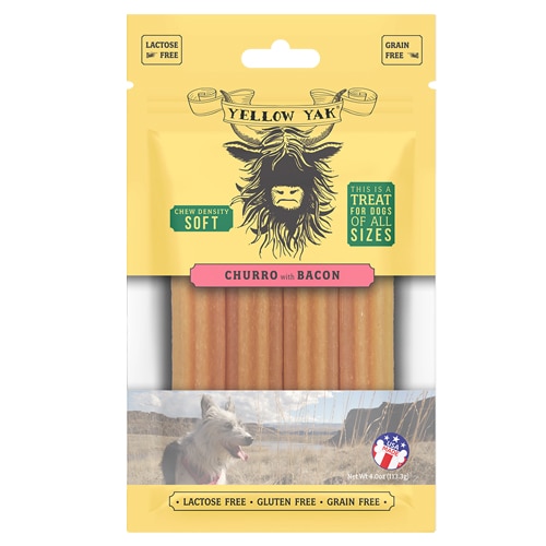 Yellow Yak Churro Chews Dog Treats Bacon