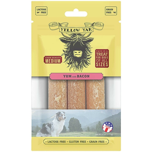 Yellow Yak Yum Chews Dog Treats Bacon