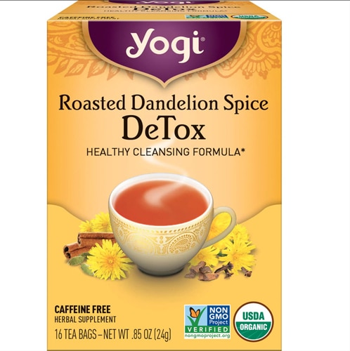 Yogi Tea Detox Organic Caffeine Free Roasted Dandelion Spice