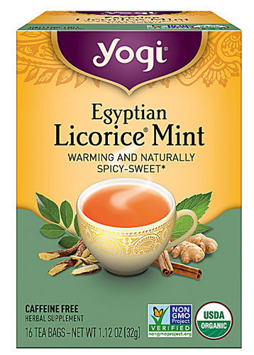 Yogi Tea Organic Caffeine Free Egyptian Licorice Mint