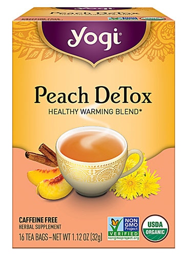 Yogi Tea Organic Detox Caffeine Free Peach