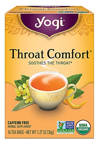 Yogi Tea Organic Throat Comfort Caffeine Free Herbal