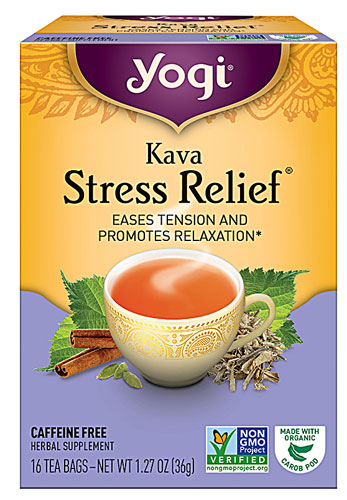 Yogi Tea Stress Relief Organic Caffeine Kava