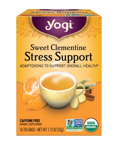 Yogi Tea Stress Support Organic Caffeine Free Sweet Clementine