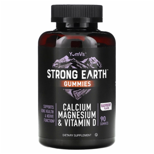 Yum V's Strong Earth Calcium Magnesium & Vitamin D Raspberry