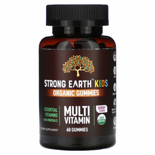 Yum V's Strong Earth Organic Multivitamin for Kids Berry