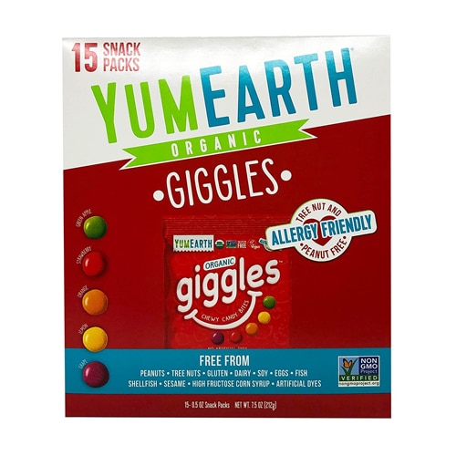 YumEarth Giggles Chewy Candy Bites Non-GMO Organic Fruit