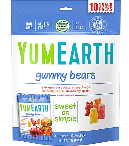 YumEarth Gummy Bears Non-GMO Favorite Fruits Assorted