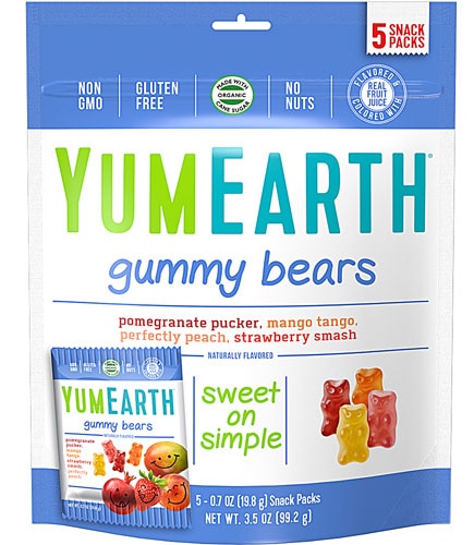 YumEarth Gummy Bears Non-GMO Favorite Fruits Assorted