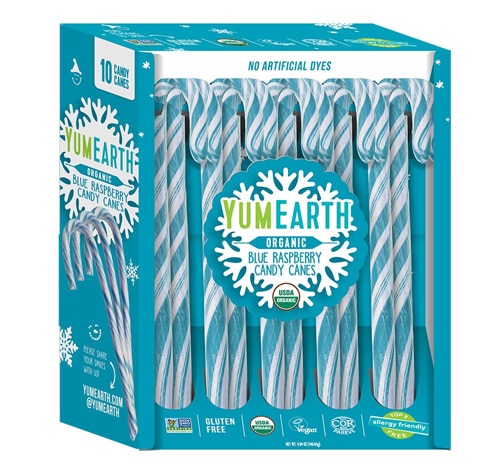 YumEarth Organic Candy Canes Blue Raspberry