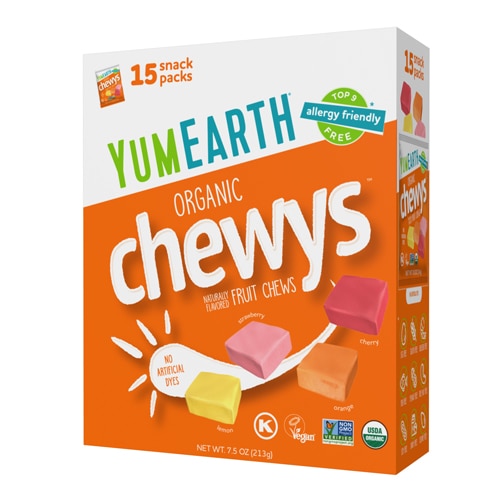 YumEarth Organic Chewys Fruit Chew Snack Packs