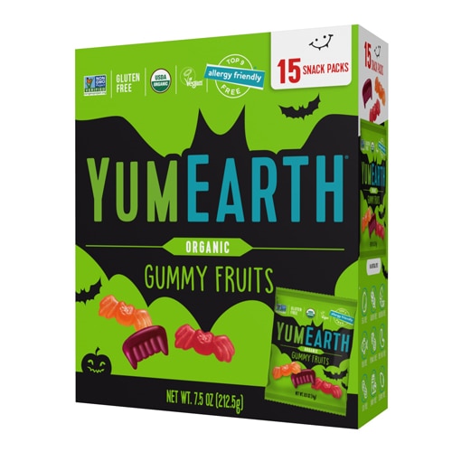 YumEarth Organic Halloween Candy Gummy Fruits
