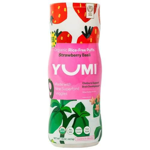 Yumi Organic Rice Free Puffs 8+ Months Strawberry Basil