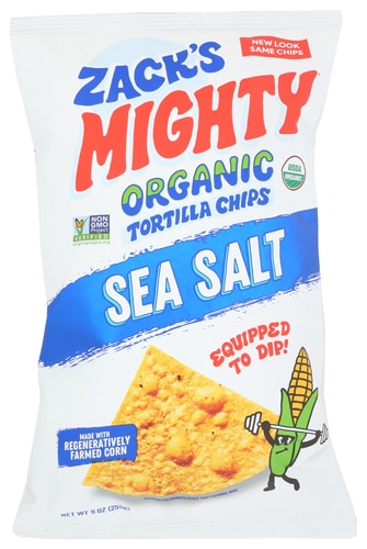 Zack's Mighty Tortilla Chips Regenerative Organic Sea Salt