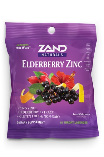 Zand HerbaLozenge® Elderberry Zinc Sweet Elderberry