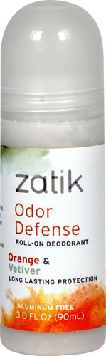 Zatik Odor Defense Roll-On Deodorant Orange & Vetiver