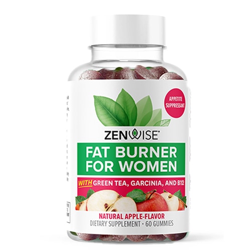 Zenwise Fat Burner for Women with Green Tea Gummies Natural Apple