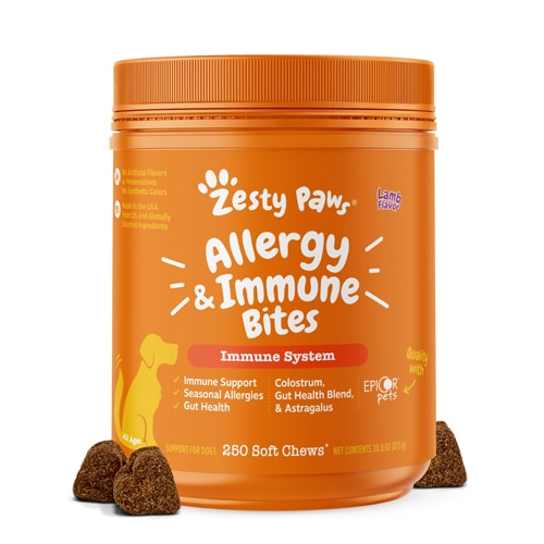 Zesty Paws Dog Allergy & Immune Bites Supplement Lamb