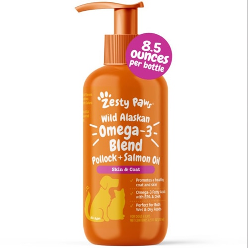 Zesty Paws Dog & Cat Wild Alaskan Omega-3 Blend Skin & Coat Supplement