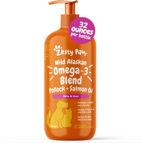 Zesty Paws Dog & Cat Wild Alaskan Omega-3 Blend Skin & Coat Supplement