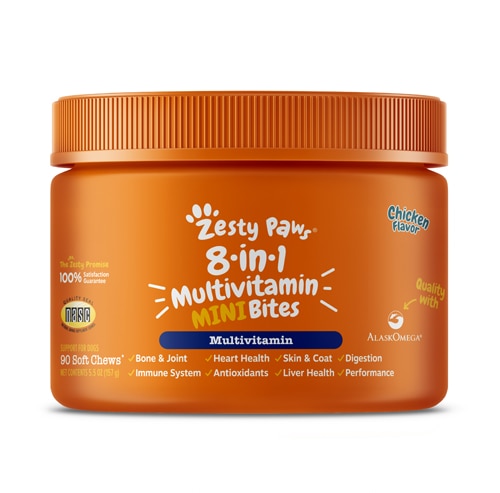 Zesty Paws Small Dog 8-in-1 Multivitamin Mini Bites Supplement Chicken