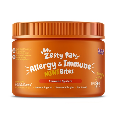 Zesty Paws Small Dog Allergy & Immune Mini Bites Supplement Lamb