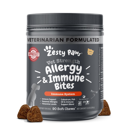 Zesty Paws Vet Strength Allergy & Immune Bites Smoked Cheese