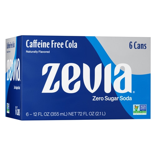 Zevia Non-GMO Zero Calorie Soda Caffeine Free Cola