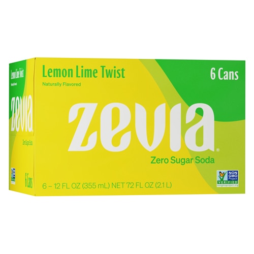 Zevia Non-GMO Zero Calorie Soda Lemon Lime Twist